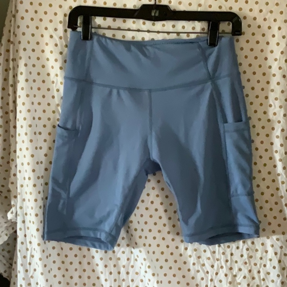 Blue bike shorts